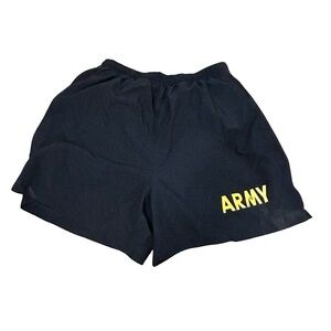 U.S. Army Black Shorts with Yellow Logo